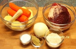 Ингредиенты для приготовления Суп с фрикадельками